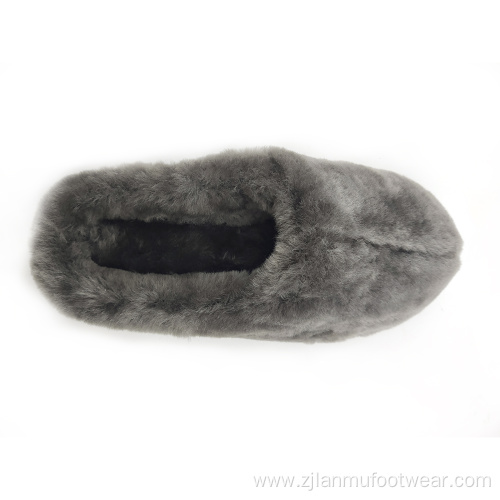 GENUINE SHEARLING MULE SLIPPERS CLOSED TOE